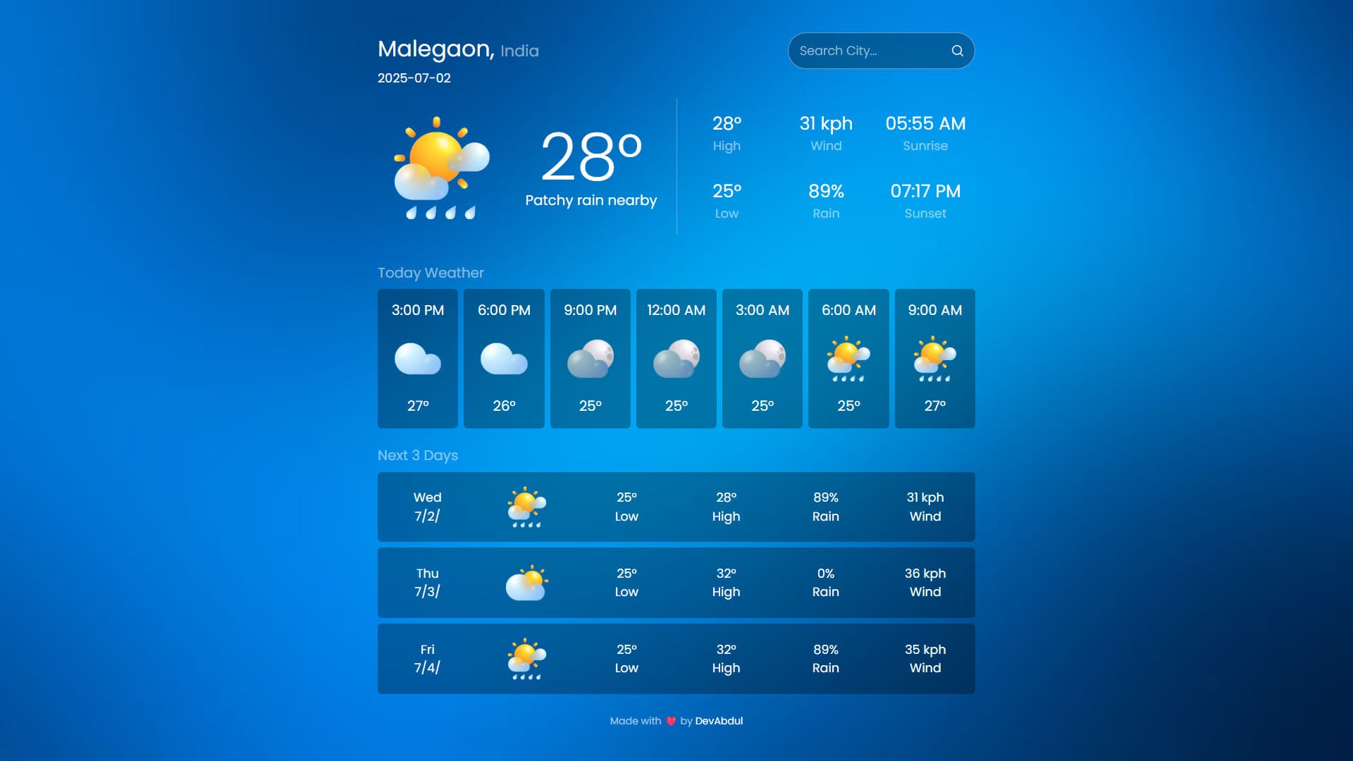 WeatherBite - Weather Forecast App